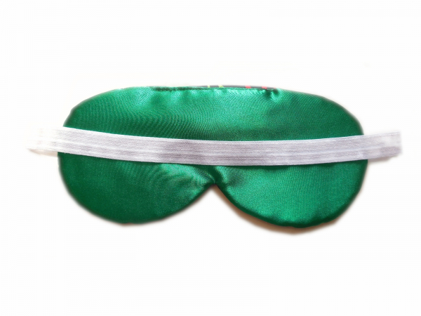 green satin eyemask for sleep
