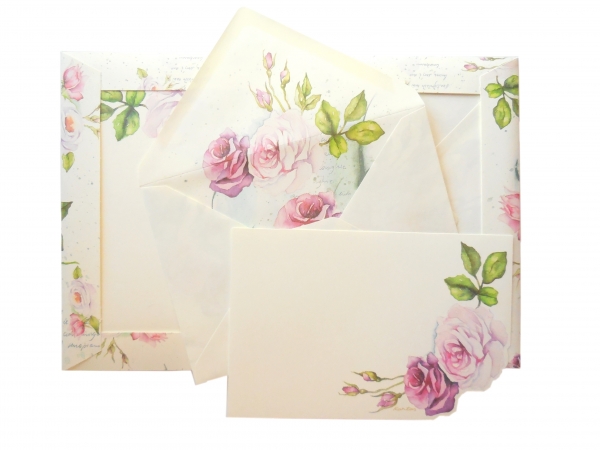 luxury stationery roses