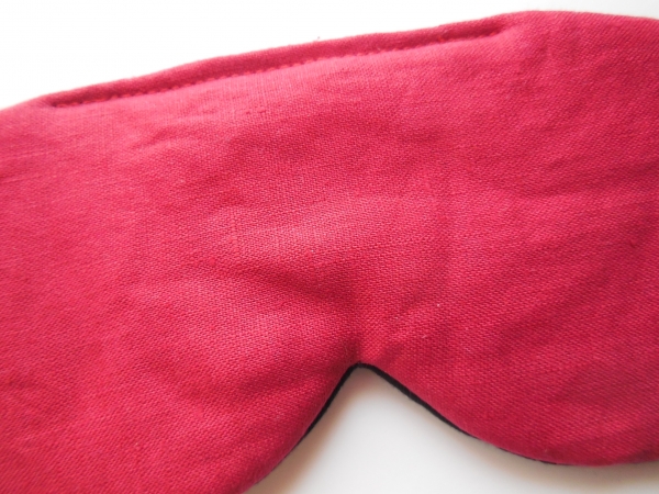 linen eye mask for sleep red