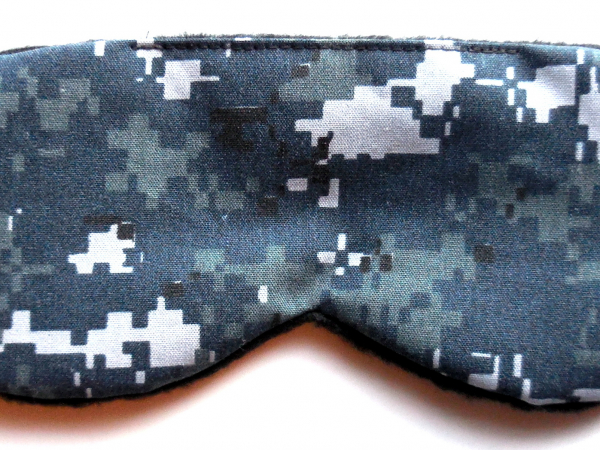 blue digital camo eyemask for sleep