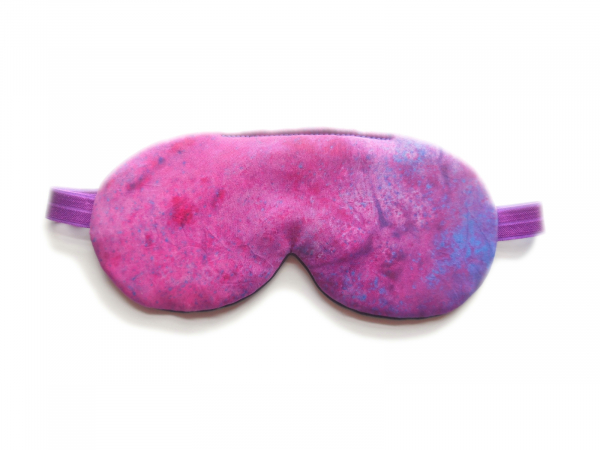purple silk adjustable sleeping mask