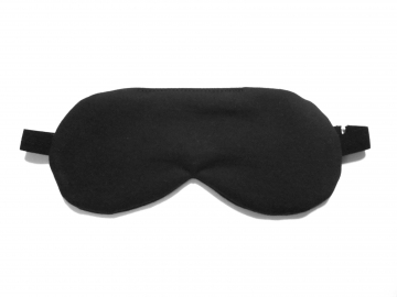 solid black organic cotton sleep mask languor