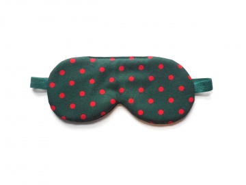 green red polka dot sleep mask