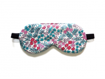 silk sleep mask with flowers