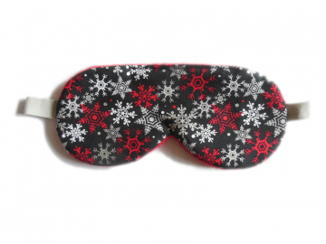 Snowflakes Sleep Mask, Black Snowflakes Sleep Mask, Black
