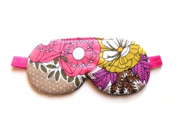 Floral Organic Cotton Sleep Mask, Adjustable