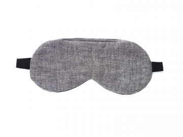 Adjustable Linen Sleep Mask, Gray Chambray