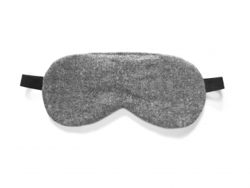 Linen Adjustable Sleep Mask, Black Chambray