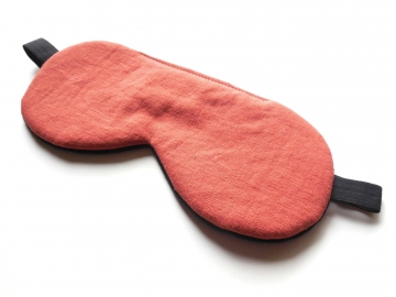 Adjustable Linen Sleep Mask, Burnt Orange
