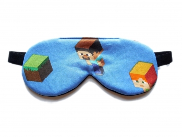 Sleep Mask with Minecraft characters