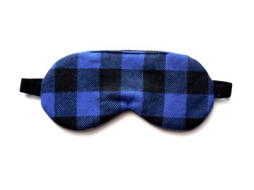 Buffalo Plaid Sleep Mask, Blue