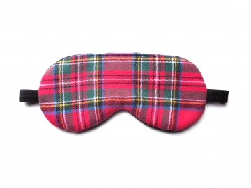 Red Stewart Plaid Sleep Mask