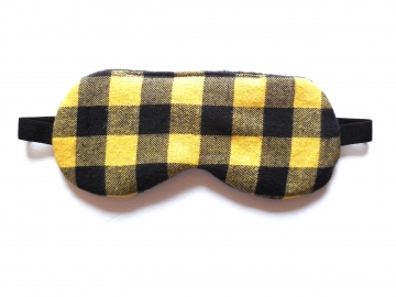 Yellow/Black Buffalo Plaid Sleep Mask